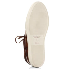 Load image into Gallery viewer, Tan Brown With White Sole To Boot New York Men&#39;s Barbera Leather Casual Sneaker Sole View
