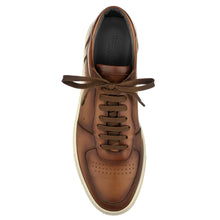 Load image into Gallery viewer, Tan Brown With White Sole To Boot New York Men&#39;s Barbera Leather Casual Sneaker Top View
