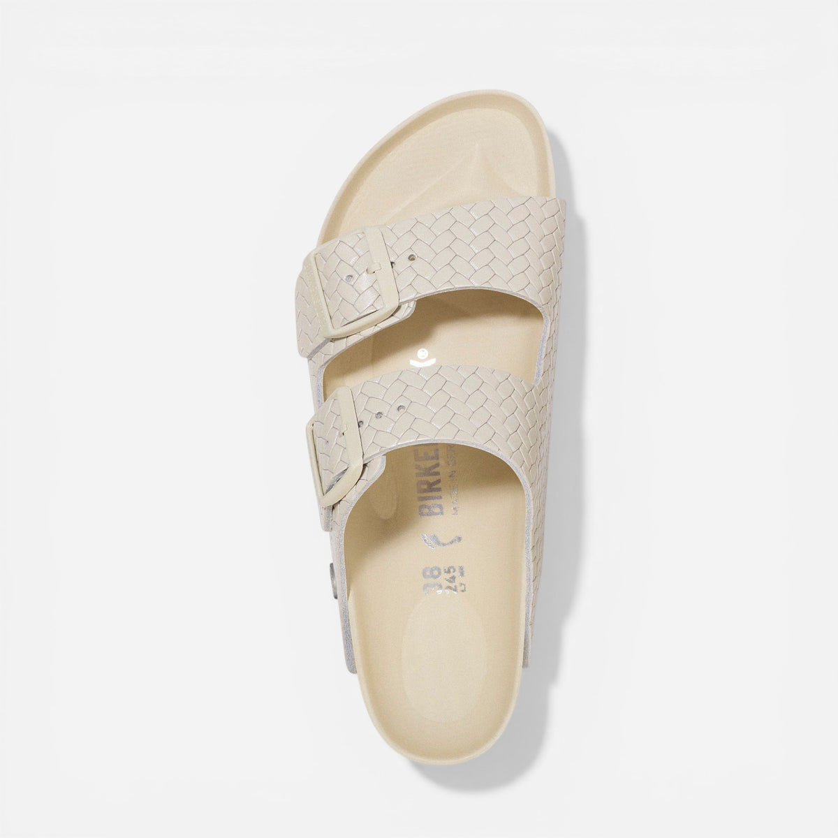 Arizona Ecru Woven Embossed Leather Narrow