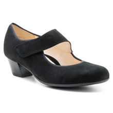 Load image into Gallery viewer, Black Ara Women&#39;s Calico II Suede Mary Jane Profile View
