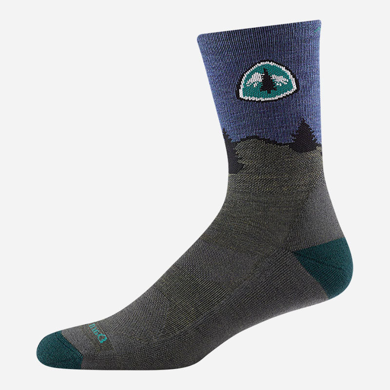 Men's PCT Micro Crew Lightweight With Cushion Forest
