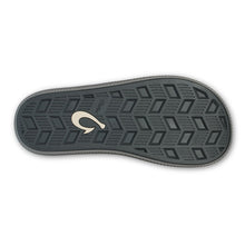 Load image into Gallery viewer, Blue With Grey Sole Olukai Men&#39;s Ulele Water Resistant Thong Sandal Sole View
