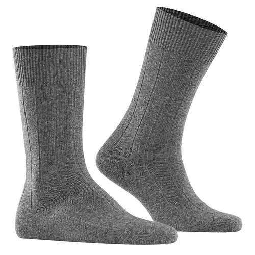 Grey Falke Men's Lhasa Rib Short Calf Length Wool Blend Sock