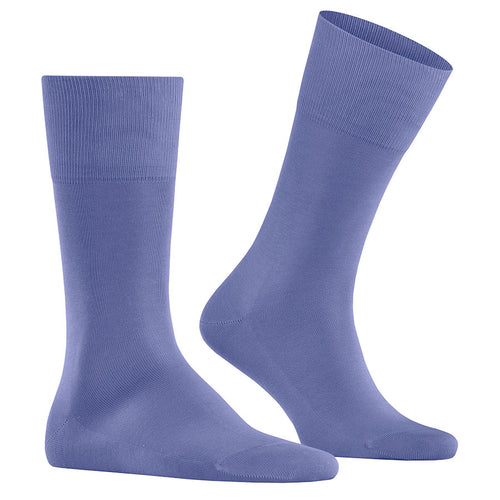 Overseas Purplish Blue Falke Men's Tiago City Calf Length Sock