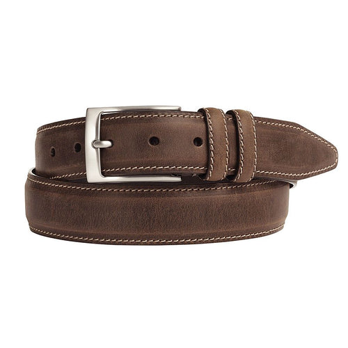 Brown Johnston And Murphy Men's Distressed Casual Leather Belt