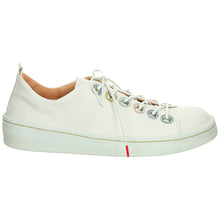 Load image into Gallery viewer, Bianco White And Multi Colored Eyelets Think Women&#39;s Kumi Casual Sneaker Leather Side View
