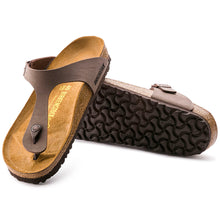 Load image into Gallery viewer, Mocha Brown Women&#39;s Birkenstock Gizeh Thong Sandal Synthetic Nubuck Top Sole View
