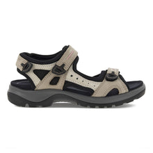Load image into Gallery viewer, Atmosphere Beige And White With Black Ecco Women&#39;s Offroad Nubuck Sports Sandal Side View

