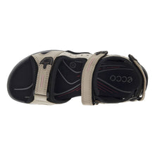 Load image into Gallery viewer, Atmosphere Beige And White With Black Ecco Women&#39;s Offroad Nubuck Sports Sandal Top View
