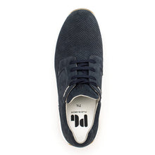 Load image into Gallery viewer, Denim Blue With White And Tan Sole Gabor Men&#39;s Sneaker 1022 Perforated Suede Casual Sneaker Top View
