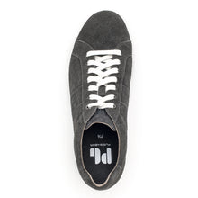 Load image into Gallery viewer, Platinum Dark Grey And White With Black Sole Gabor Men&#39;s 1040 Suede Casual Sneaker Top View
