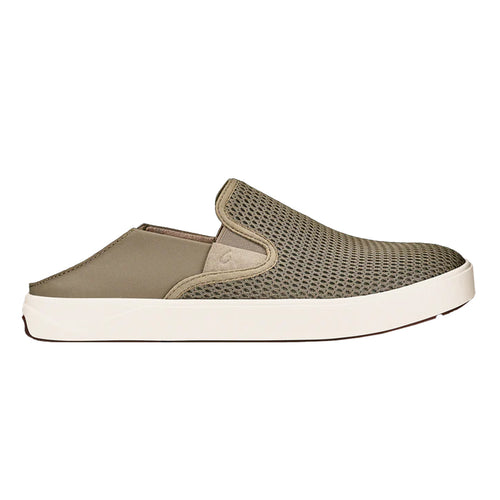 Clay Brownish Grey With Off White Sole Olukai Men's Lae'Ahi Mesh Beach Slip On Sneaker
