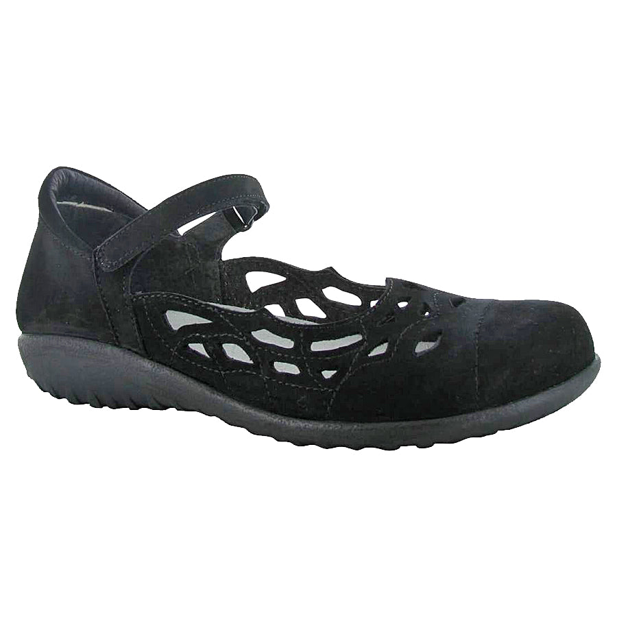 Black Naot Women's Agathis Nubuck With Cut Outs Mary Jane Shoe