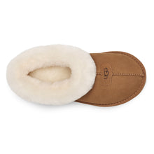 Load image into Gallery viewer, Chestnut Tan With Fuzzy White Collar UGG Women&#39;s Tazzette Suede Slipper Top View
