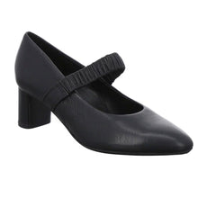 Load image into Gallery viewer,  Black Ara Women&#39;s Leda Leather Mary Jane Pump Profile View
