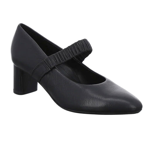  Black Ara Women's Leda Leather Mary Jane Pump Profile View