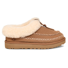 Load image into Gallery viewer, Chestnut Tan UGG Women&#39;s Tasman Alpine Suede With Crosshatch Beige Stitching And Beige Sheepskin Lining And Collar Winter Slipper Sid View
