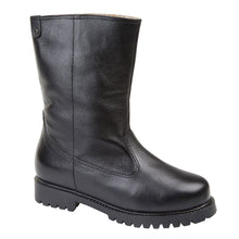 Load image into Gallery viewer, Black Draper of Glastonbury Women&#39;s Brora Leather Pull Up Riding Boot Profile View
