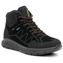 Load image into Gallery viewer, Black Ara Men&#39;s Pasquale Nubuck And Suede Waterproof GoreTex Hiking Boot Profile View
