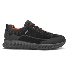 Load image into Gallery viewer, Black Ara Men&#39;s Pietro Waterproof GoreTex Suede And Fabric Hiking Shoe Side View
