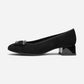 Gale Black Kid Suede
