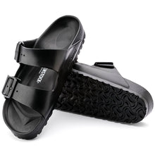 Load image into Gallery viewer, Black Birkenstock Men&#39;s Arizona Eva Double Strap Sandal Top Sole View
