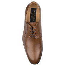 Load image into Gallery viewer, Tan With Black Sole To Boot New York Men&#39;s Declan Plain Toe Ultra Flex Leather Dress Oxford Top View
