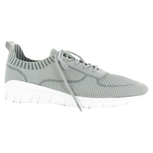 Light Grey With White Sole Naot Men's Galaxy Vegan Knit Fabric Sneaker