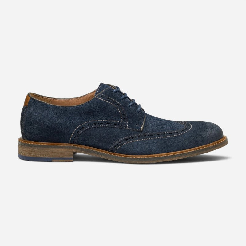 Men's Ripley Wingtip Navy Suede
