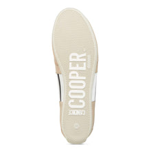 Load image into Gallery viewer, Ice White And Ecru Tan Candice Cooper Women&#39;s Rock Patch S Distressed Leather Casual Sneaker Sole View
