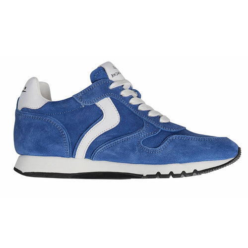 Blue With White Voile Blanche Women's Julia Suede Sneaker Side View