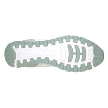 Load image into Gallery viewer, Mint Green With White Candice Cooper Plume Fabric And Suede Casual Sneaker Sole View
