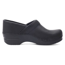 Load image into Gallery viewer, Black Dansko Women&#39;s Professional Oiled Leather Clog Narrow Width Side View
