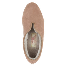 Load image into Gallery viewer, Nut Brownish Grey Draper Of Glastonbury Women&#39;s Belinda Suede Sheepskin Lined Slipper Top View
