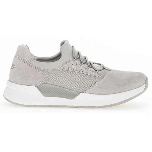 Light Grey With White Gabor Women's 26951 Suede And Mesh Walking Sneaker