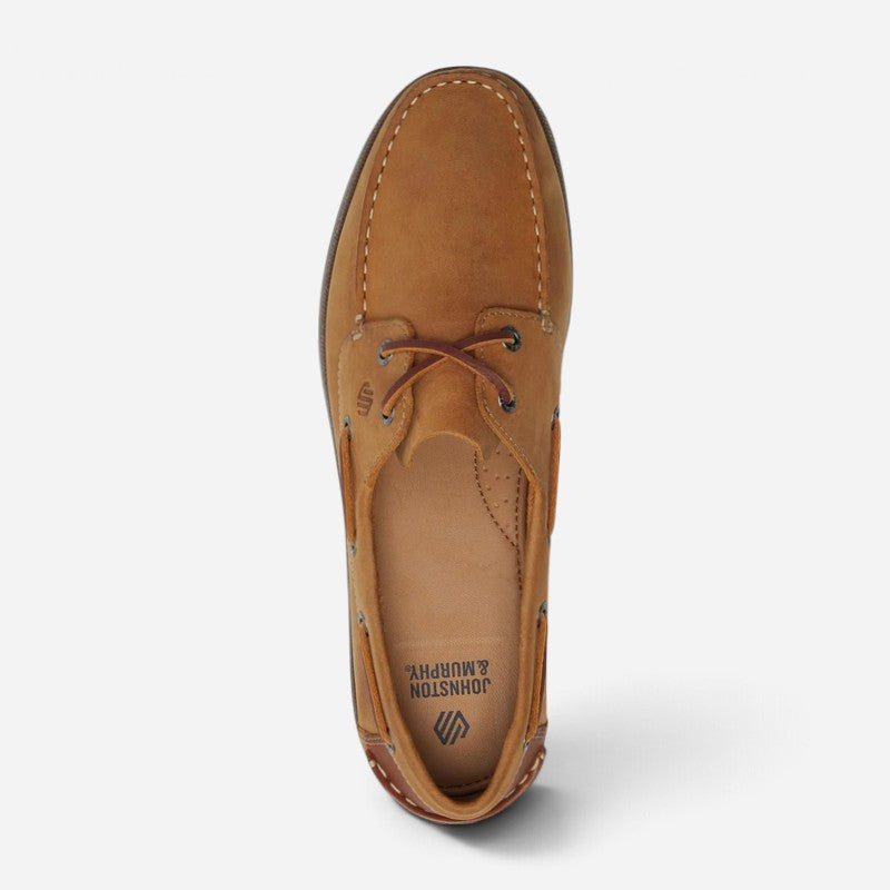 Big Kid's Zeke Boat Shoe Tan Oiled Leather