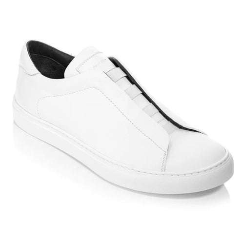 White To Boot New York Men's Bolla Leather Casual Slip On Sneaker Profile View