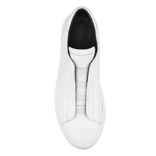 Load image into Gallery viewer, White To Boot New York Men&#39;s Bolla Leather Casual Slip On Sneaker Top View
