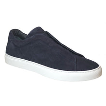 Load image into Gallery viewer, Blue With White Sole To Boot New York Men&#39;s Stone Casual Slip On Sneaker Profile View
