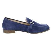 Load image into Gallery viewer, Indigo Blue Ara Women&#39;s Kelowna Suede Loafer With Bit Detailing Side View
