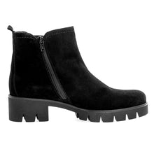 Load image into Gallery viewer, Black Gabor Women&#39;s 31710 Suede Chelsea Boot Inside View
