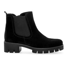 Load image into Gallery viewer, Black Gabor Women&#39;s 31710 Suede Chelsea Boot Side View
