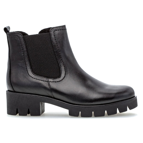 Black Gabor Women's 31710 Leather Chelsea Boot