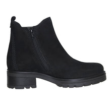 Load image into Gallery viewer, Black Gabor Women&#39;s 32781 Nubuck Inner Zip Chelsea Boot Inside View
