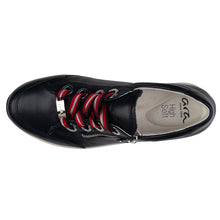 Load image into Gallery viewer, Navy And White With Red And Grey Laces Ara Women&#39;s Ollie Leather Casual Sneaker Top View
