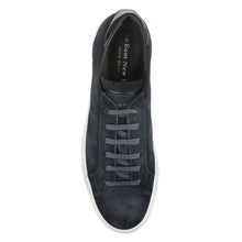 Load image into Gallery viewer, Blue With White Sole To Boot New York Men&#39;s Derrick Suede Casual Sneaker Top View
