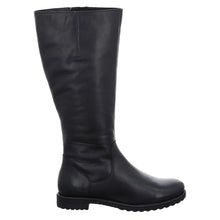 Load image into Gallery viewer, Black Ara Women&#39;s Lady Leather Knee High Boot Side View
