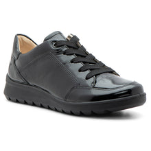 Load image into Gallery viewer, Black Ara Women&#39;s Tory Patent Casual Oxford Profile View
