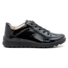 Load image into Gallery viewer, Black Ara Women&#39;s Tory Patent Casual Oxford Side View
