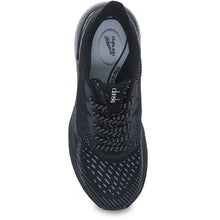 Load image into Gallery viewer, Black With White Sole Dansko Women&#39;s Peony Stain Resistant Mesh Athletic Sneaker Top View
